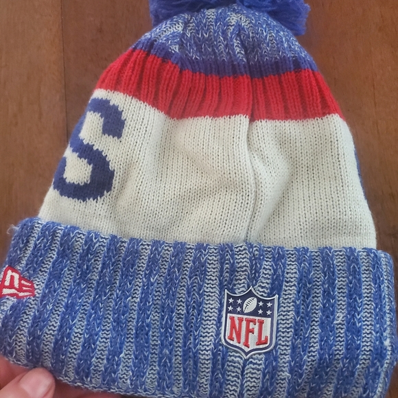 New York Giants Beanie pom fitted flex hat new era MEN'S - Picture 2 of 5